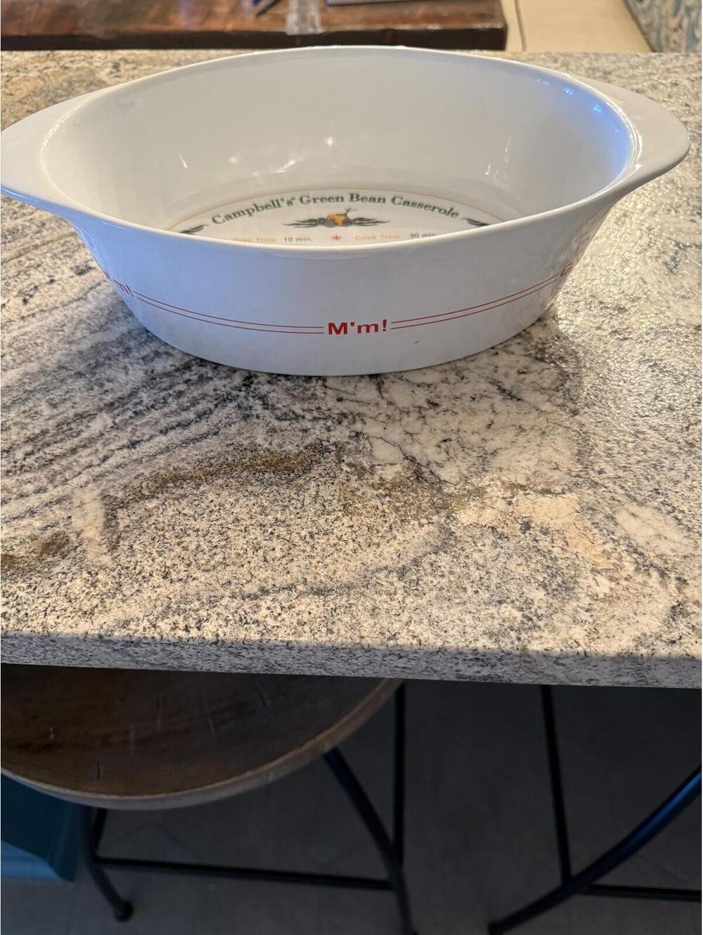 Campbell's Green Bean Casserole Ceramic Baking Dish